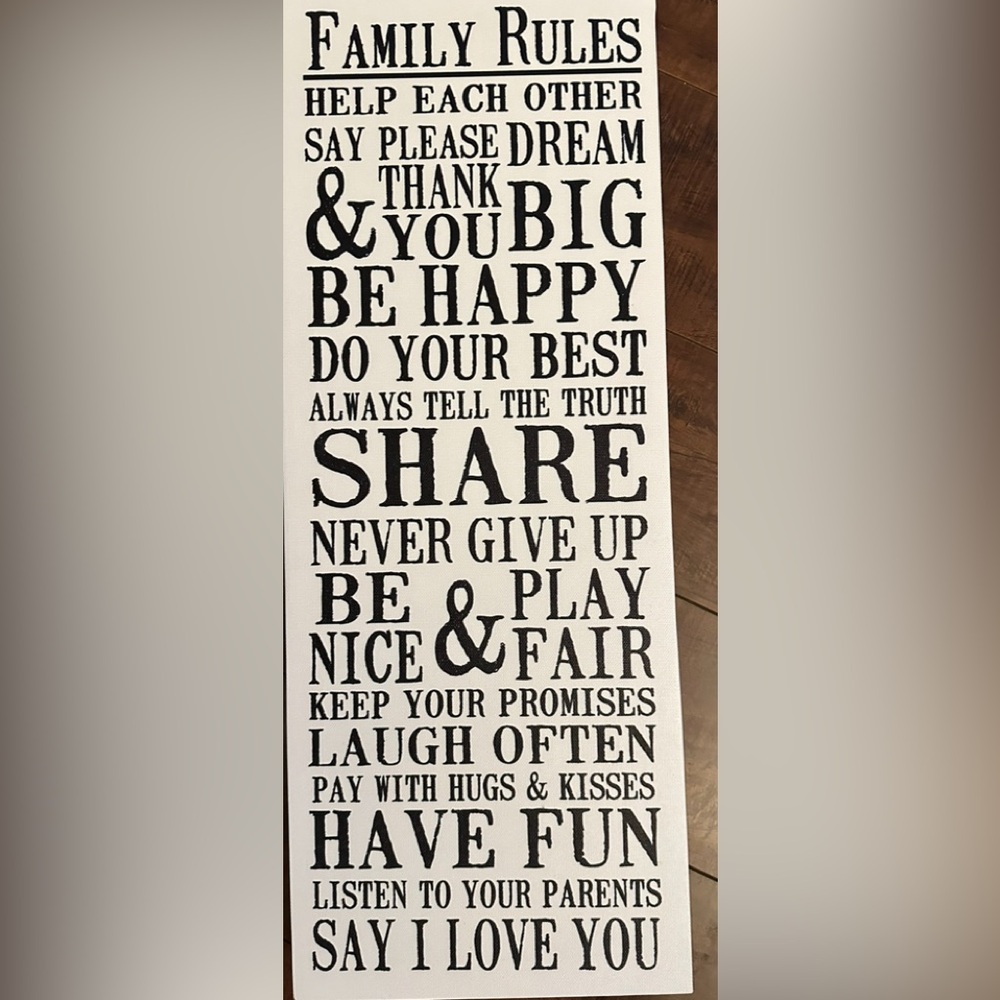 NWOT Inspirational Black and White Wall Art